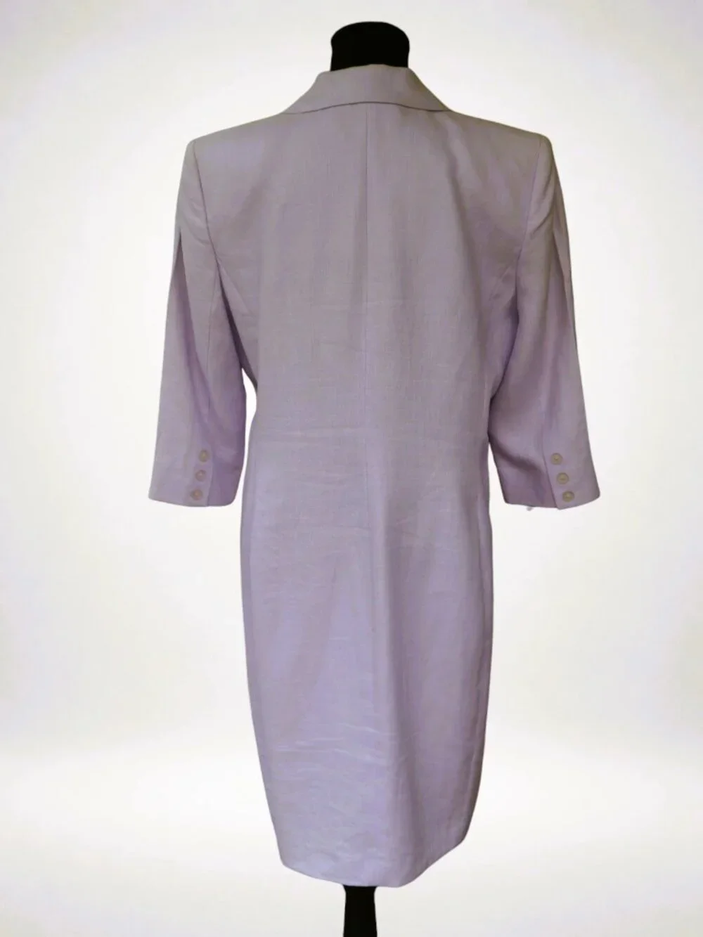 Vintage Size 12 Lavender 100% Linen Dress Linda Allard Ellen Tracy 90s